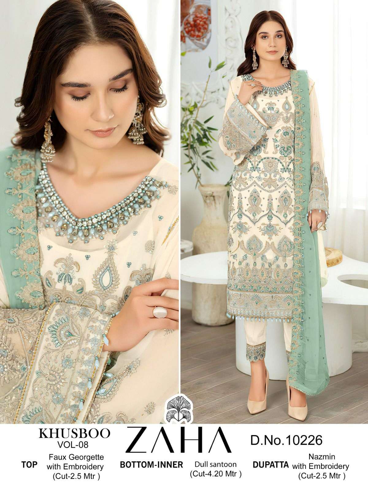 Zaha Khusboo Vol 8 Georgette Salwar Kameez Wholesale catalog