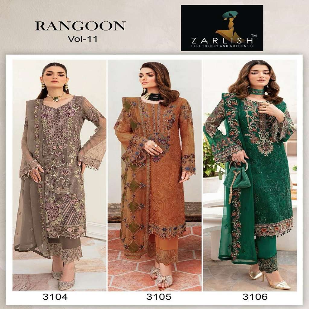 Zarlish Pakistani With And Without Patch Work Suit -Dress Material -Wholesale Catalog