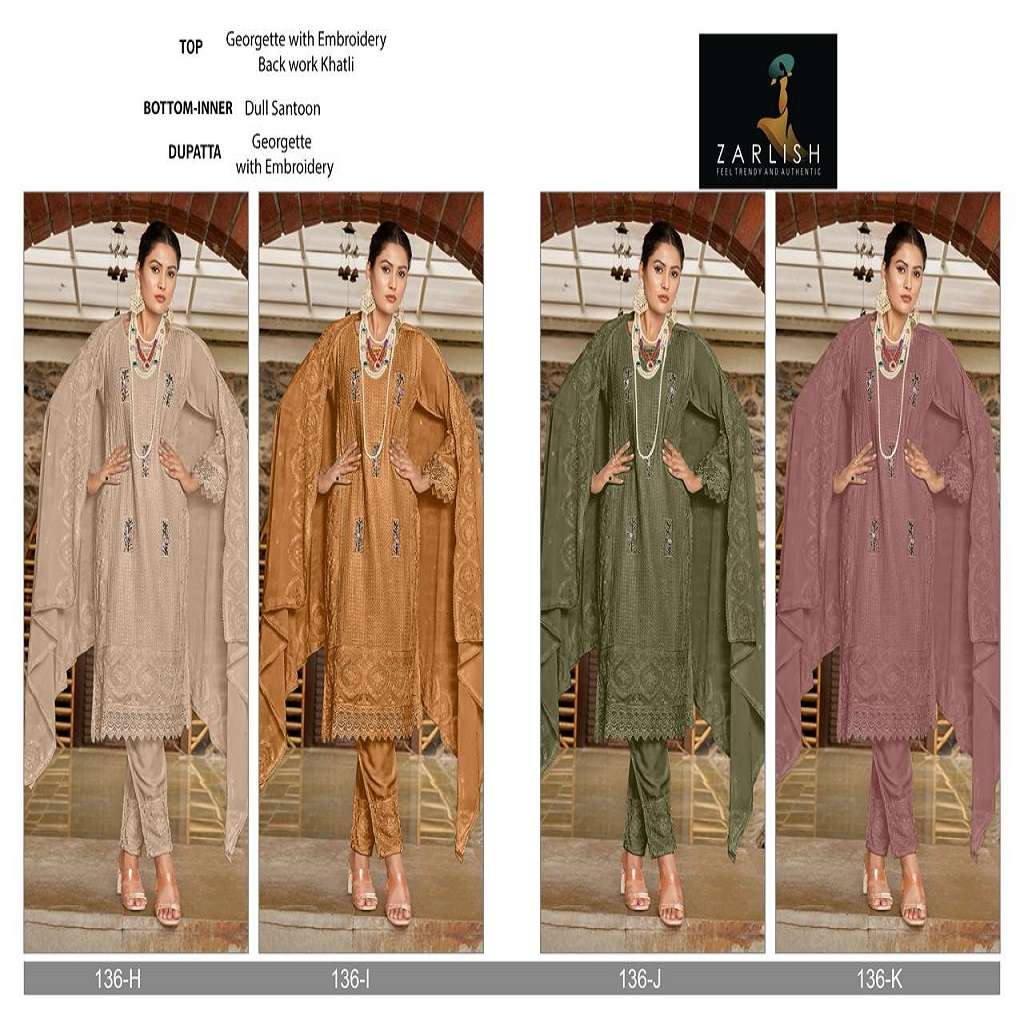 Zarlish Pakistani With And Without Patch Work Suit -Dress Material -Wholesale Catalog