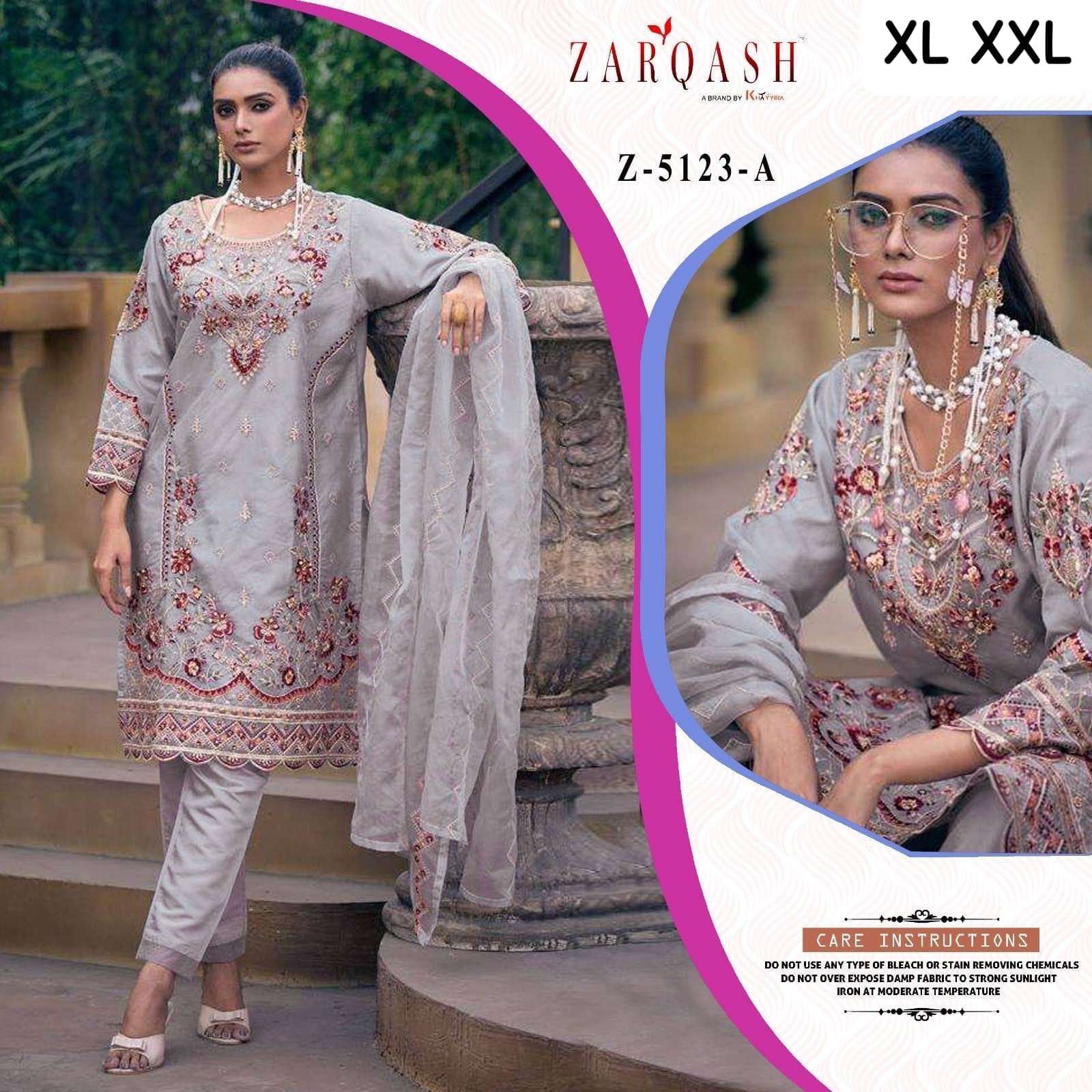 Zarqash Z 5123 A To D Pakistani Suits Wholesale catalog