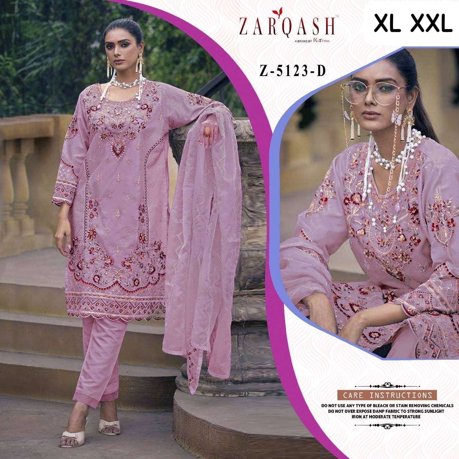 Zarqash Z 5123 A To D Pakistani Suits Wholesale catalog