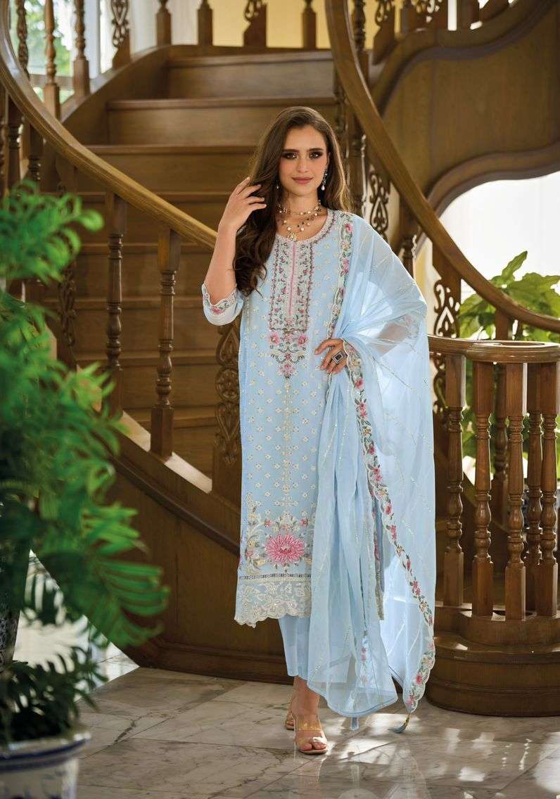 Zaveri Aahira Organza Salwar Kameez Wholesale catalog