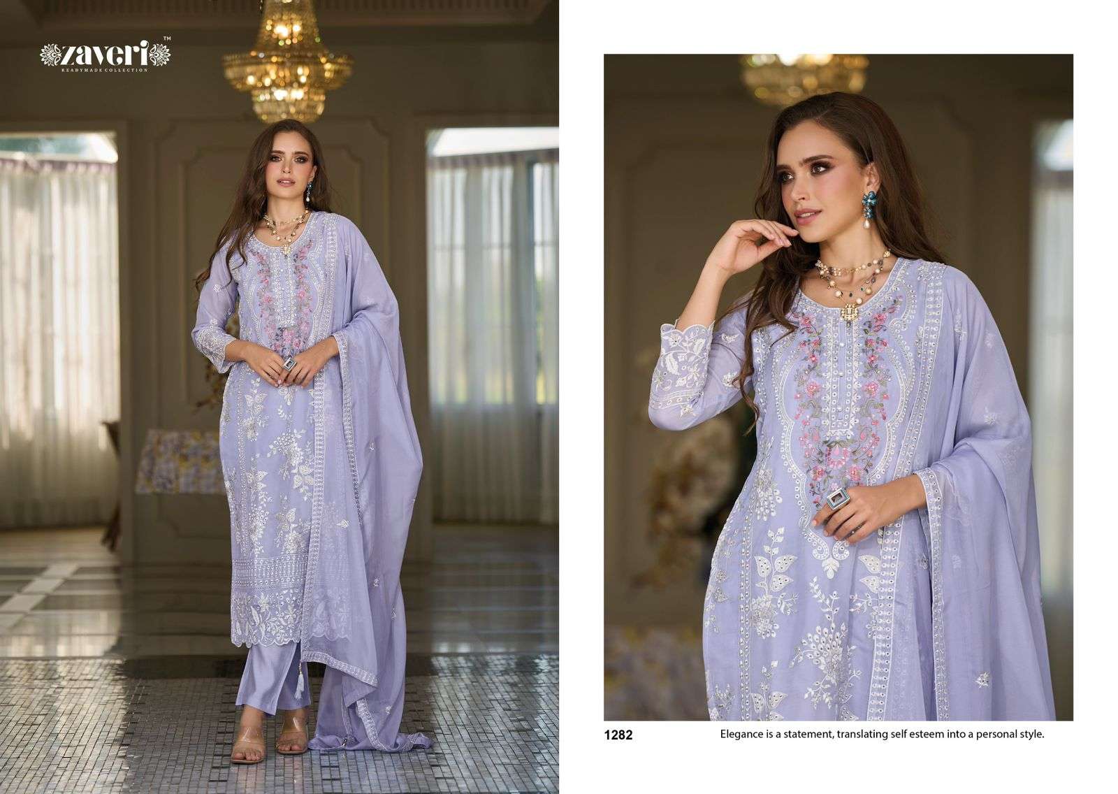 Zaveri Aahira Organza Salwar Kameez Wholesale catalog