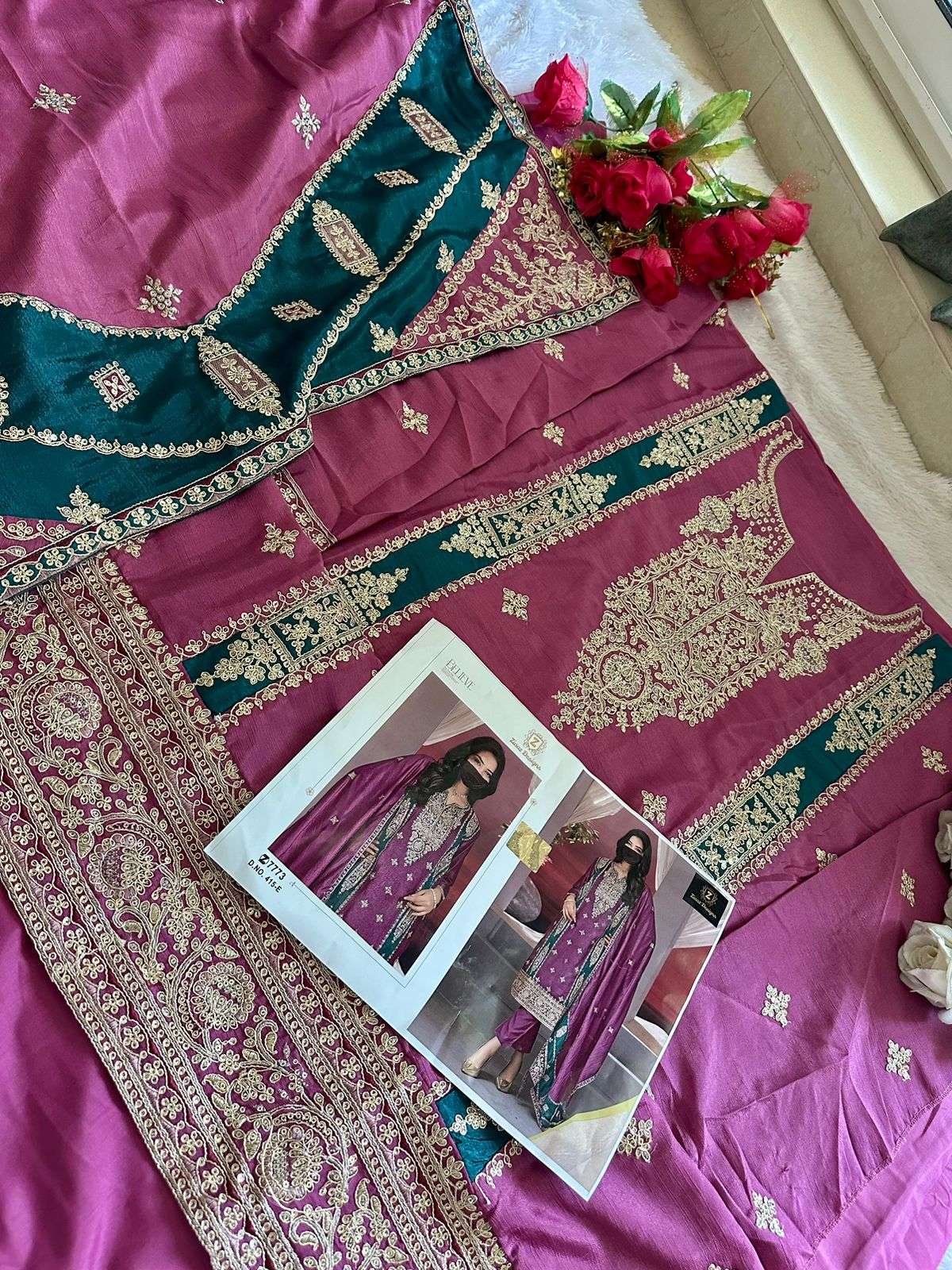 Ziaaz Designs 415 Dress Material Wholesale catalog