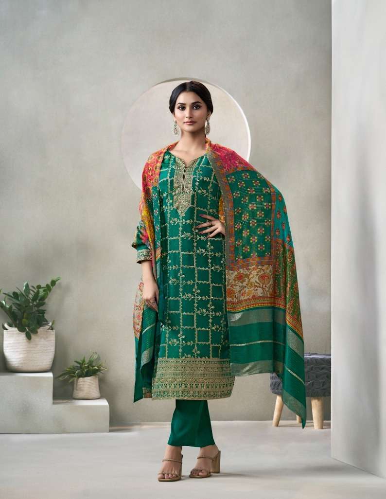 Zisa Glory Crystal Weaving Jacquard Salwar Kameez Wholesale catalog