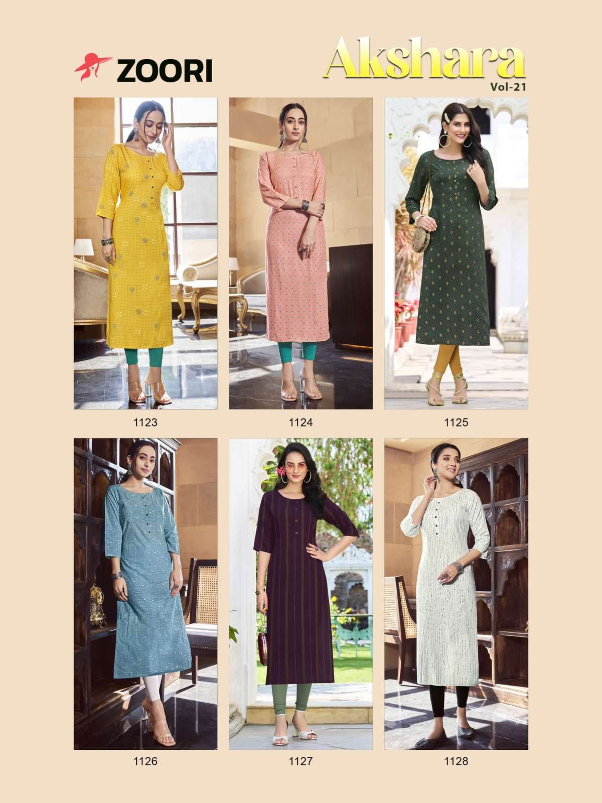 ZOORI Akshara Vol 21 Kurti Wholesale catalog