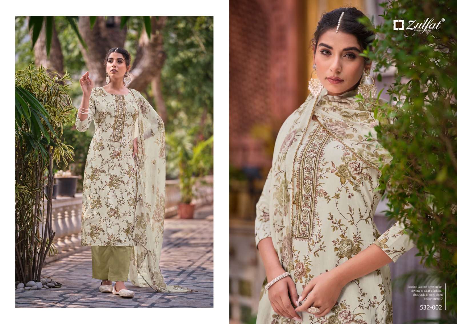 Zulfat Qainaat Jam Cotton Designer Dress Material Wholesale catalog