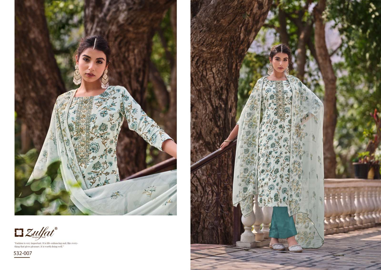 Zulfat Qainaat Jam Cotton Designer Dress Material Wholesale catalog