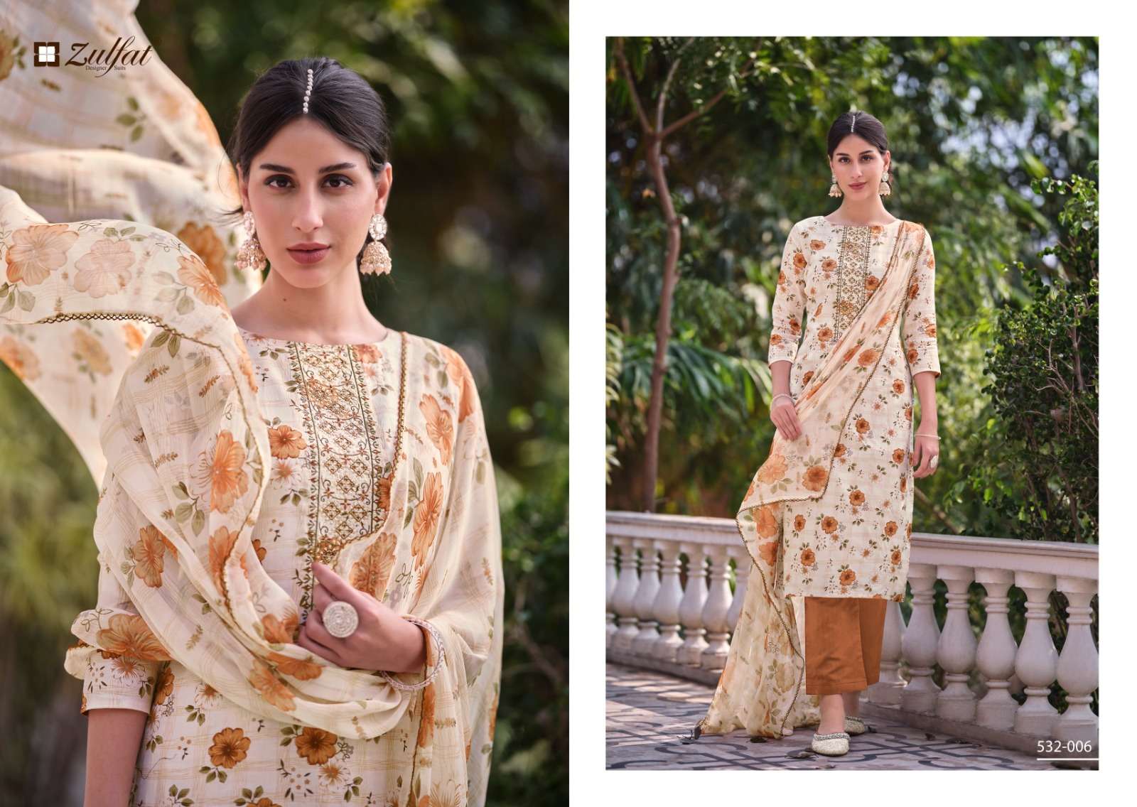 Zulfat Qainaat Jam Cotton Designer Dress Material Wholesale catalog