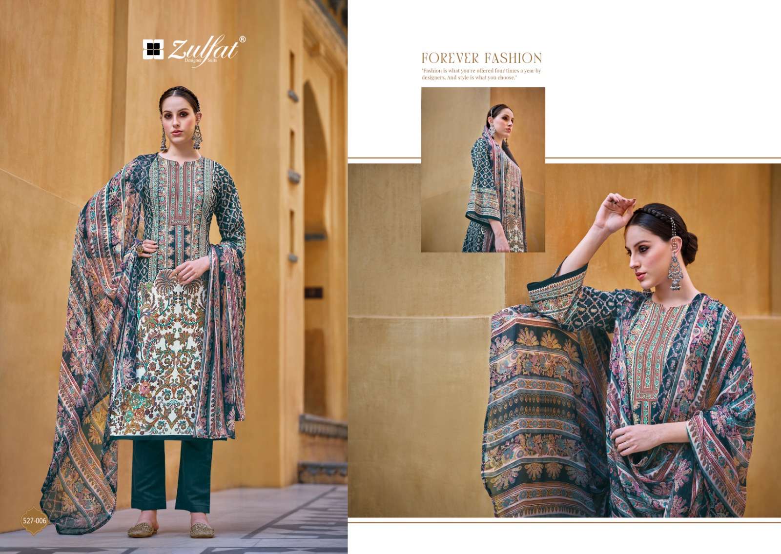 Zulfat Sabira Cotton Designer Dress Material  Wholesale catalog