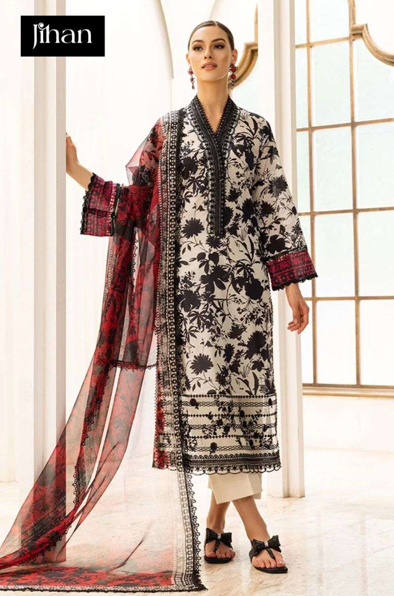  JIHAN IMPERIAL  LAWN COLLECTION VOL-1 COTTON DUPPTA Salwar Kameez Wholesale catalog