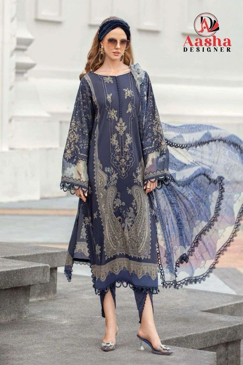 Aasha 1006 And 1007 Chiffon Dupatta Salwar Kameez Wholesale catalog