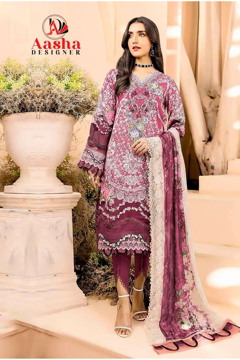 Aasha Needle Wonder Vol 6 Cotton Dupatta Pakistani Suits Wholesale catalog