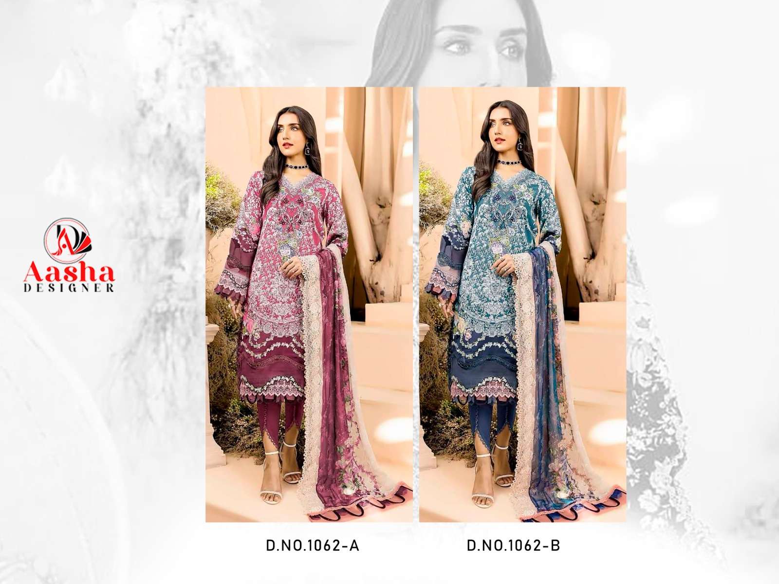 Aasha Needle Wonder Vol 6 Cotton Dupatta Pakistani Suits Wholesale catalog