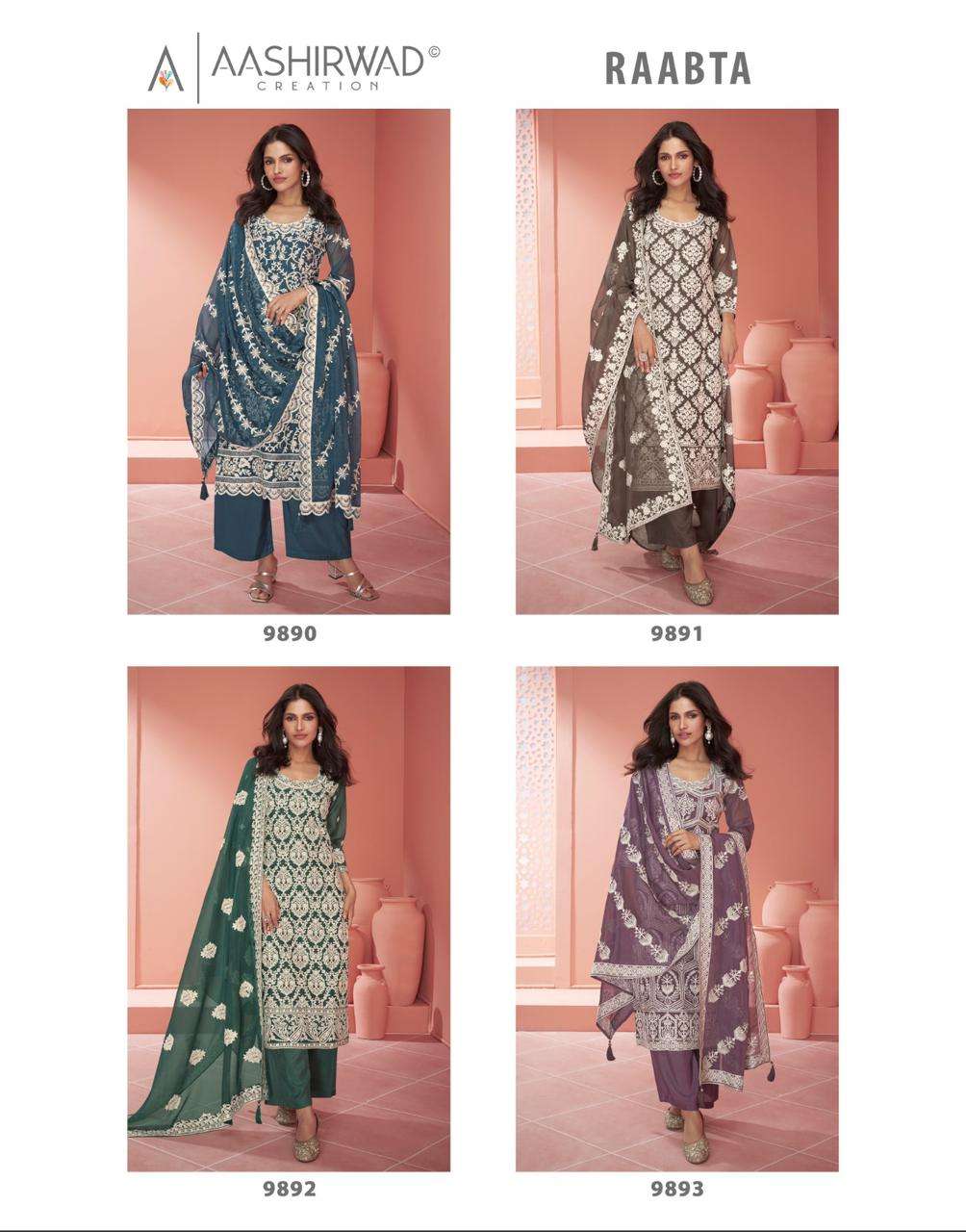 AASHIRWAD RAABTA Salwar kameez Wholesale catalog