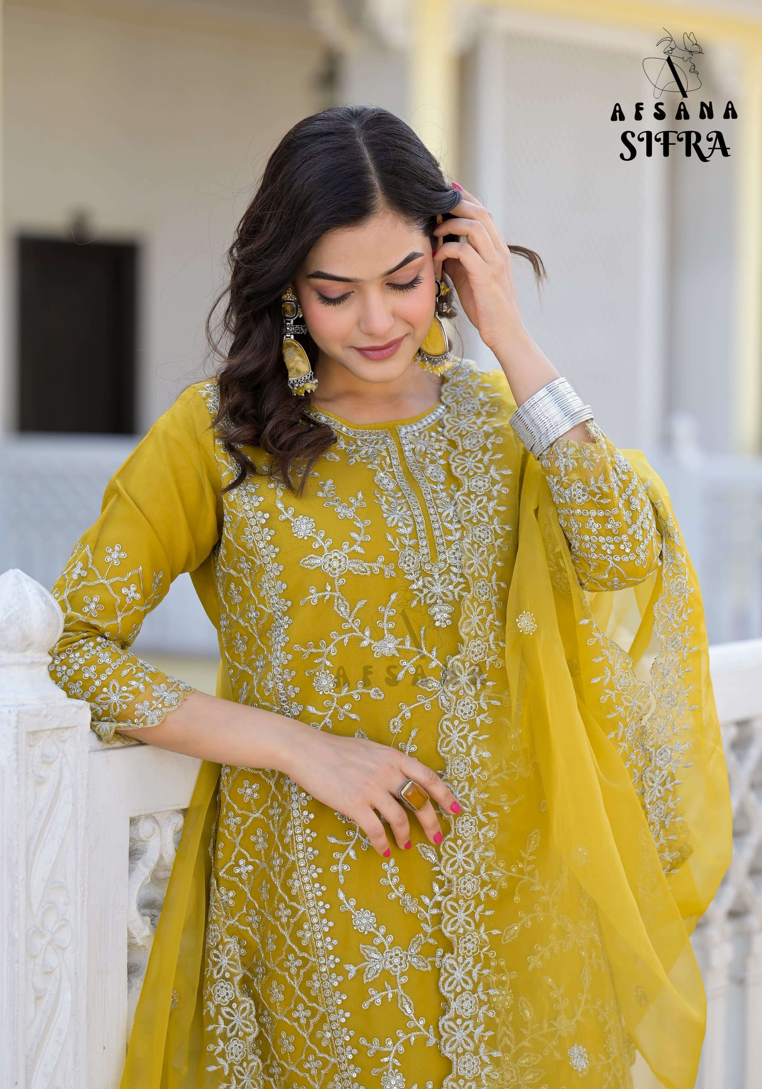 Afsana Sifra Organza Pakistani Suits Wholesale catalog