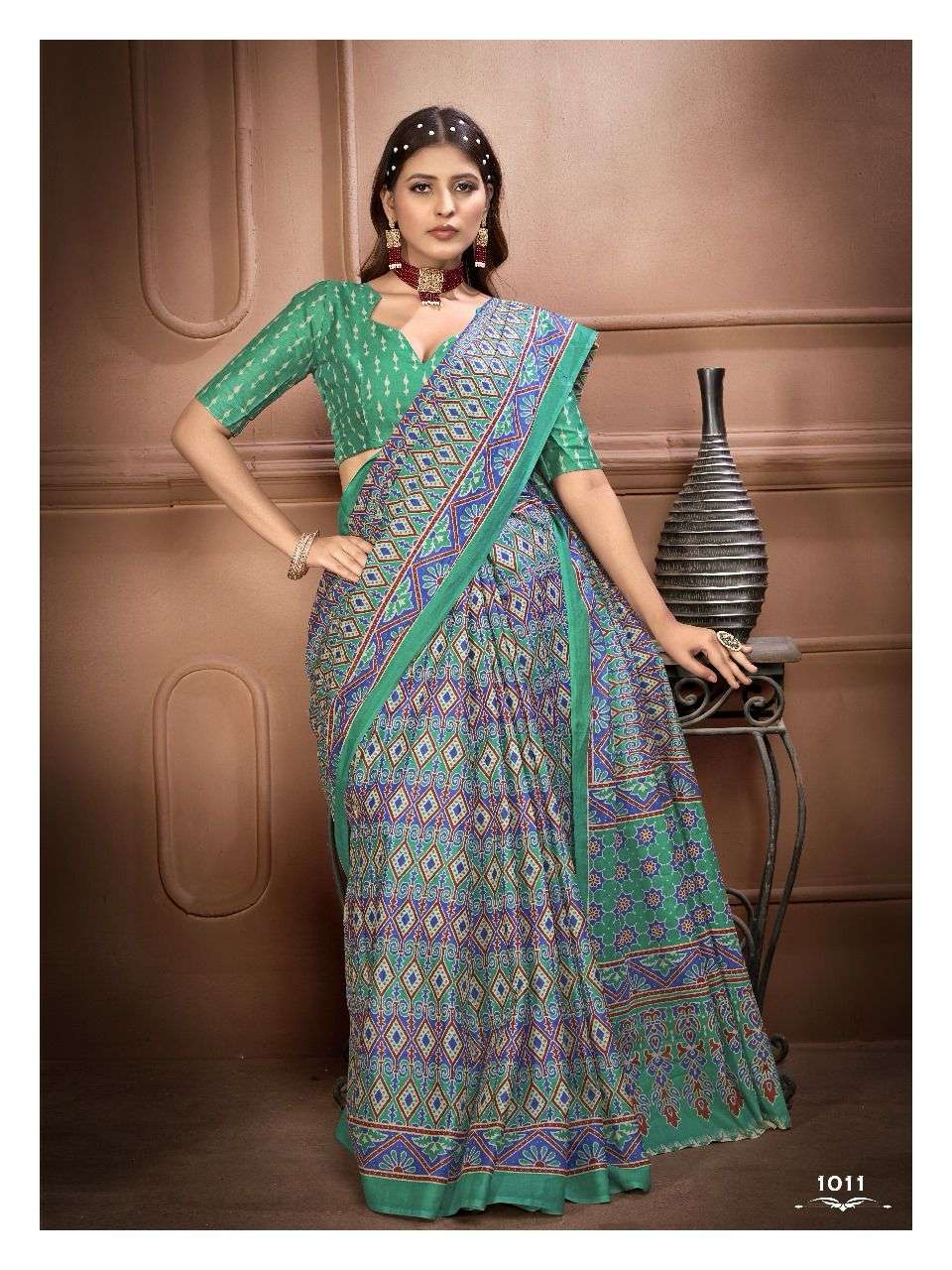 Ajarakh Block Print Cotton Sarees Wholesale Catalog