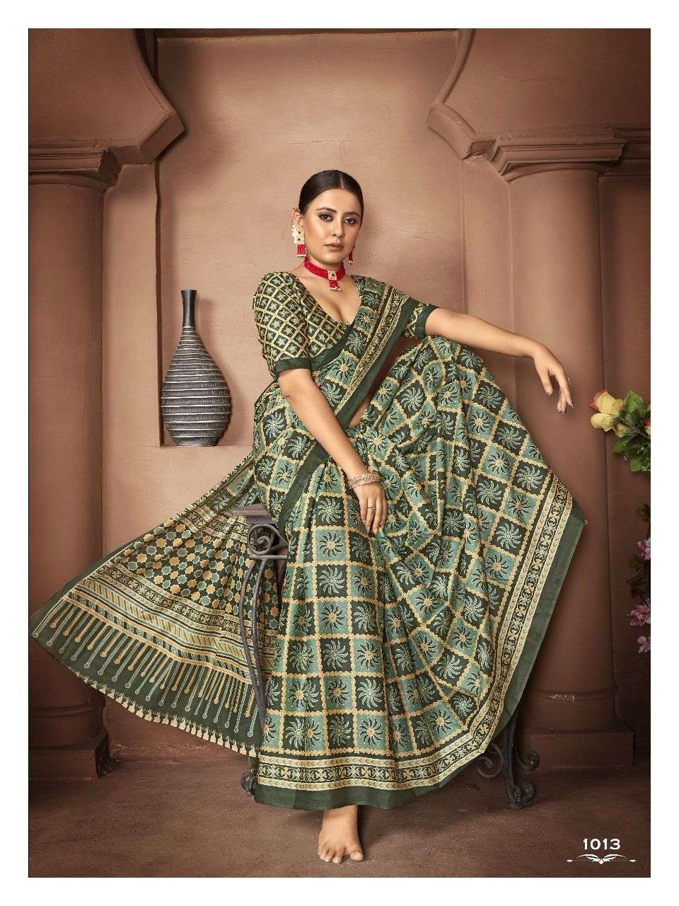 Ajarakh Block Print Cotton Sarees Wholesale Catalog