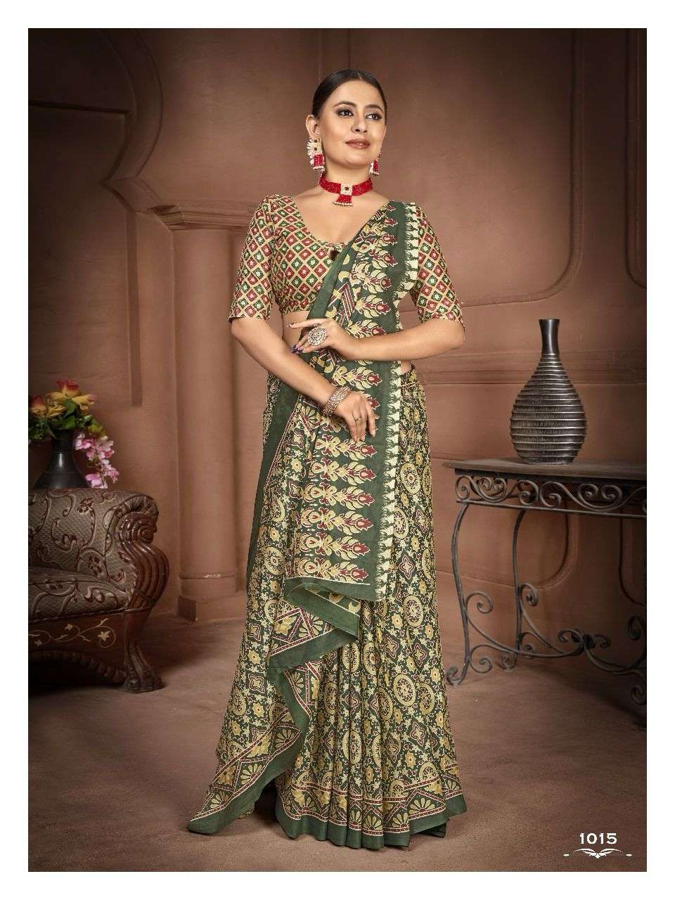 Ajarakh Block Print Cotton Sarees Wholesale Catalog