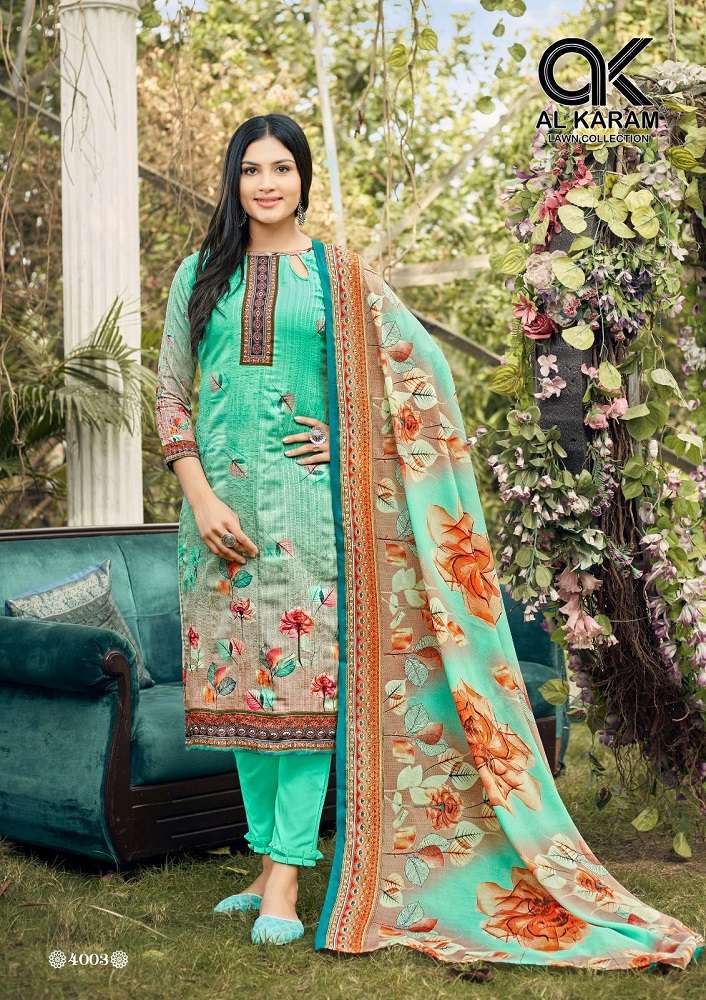 Al Karam Chikankari Embroidery Vol 4 Dress Material Wholesale catalog