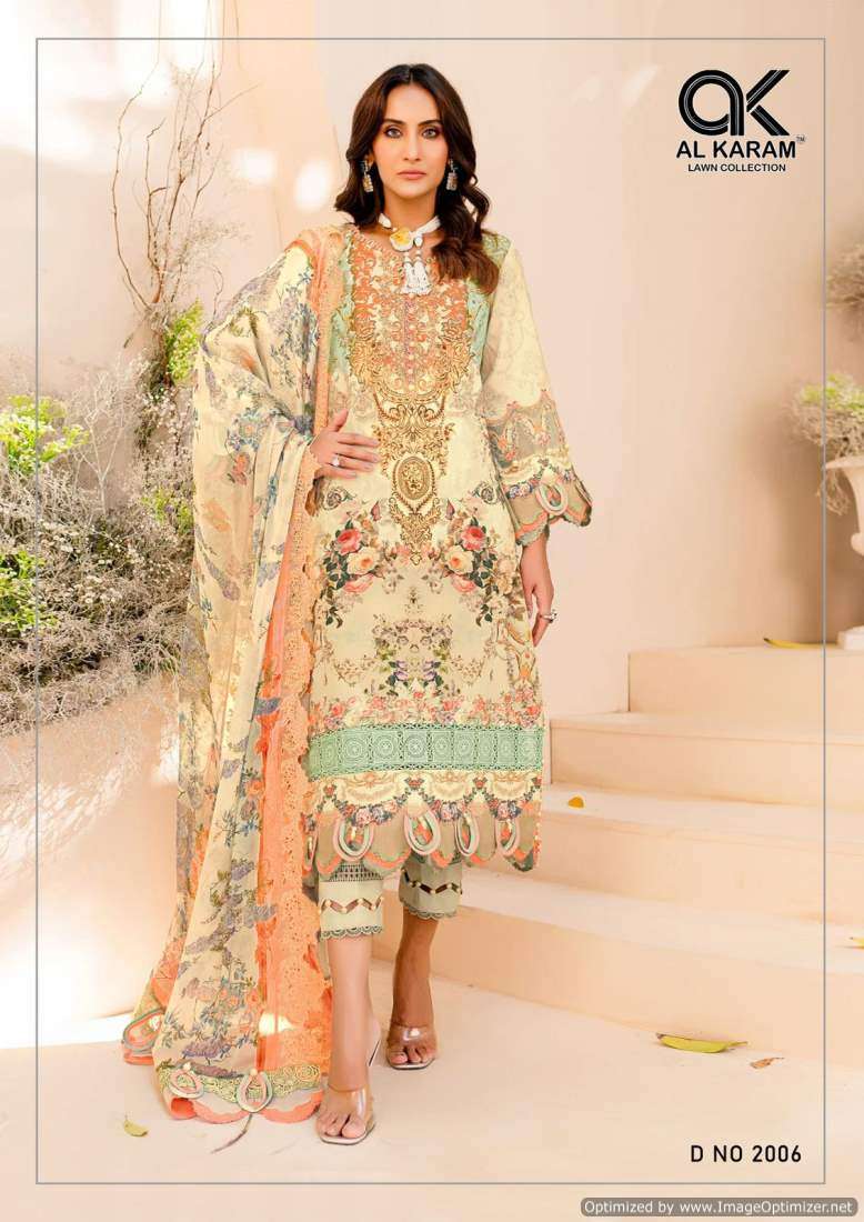 Al Karam Florence Vol 2 Cambric Cotton Dress Material Wholesale catalog