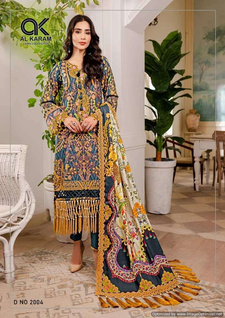 Al Karam Florence Vol 2 Cambric Cotton Dress Material Wholesale catalog