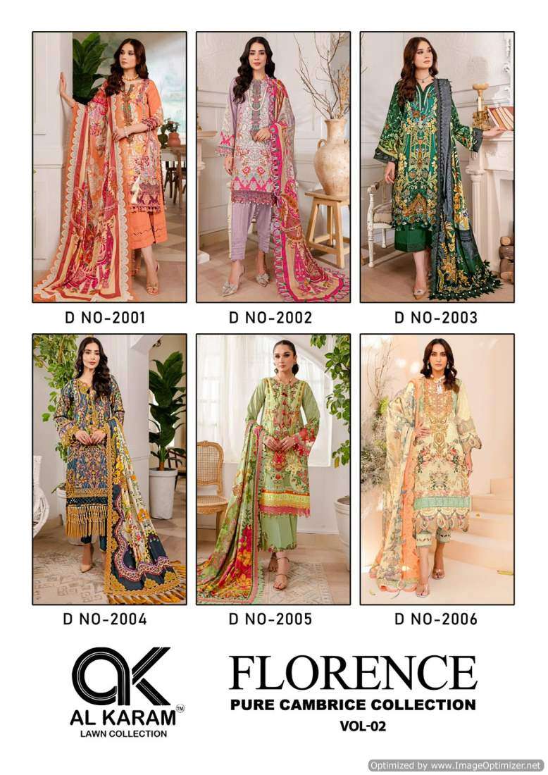 Al Karam Florence Vol-2 – Dress Material - Wholesale Catalog
