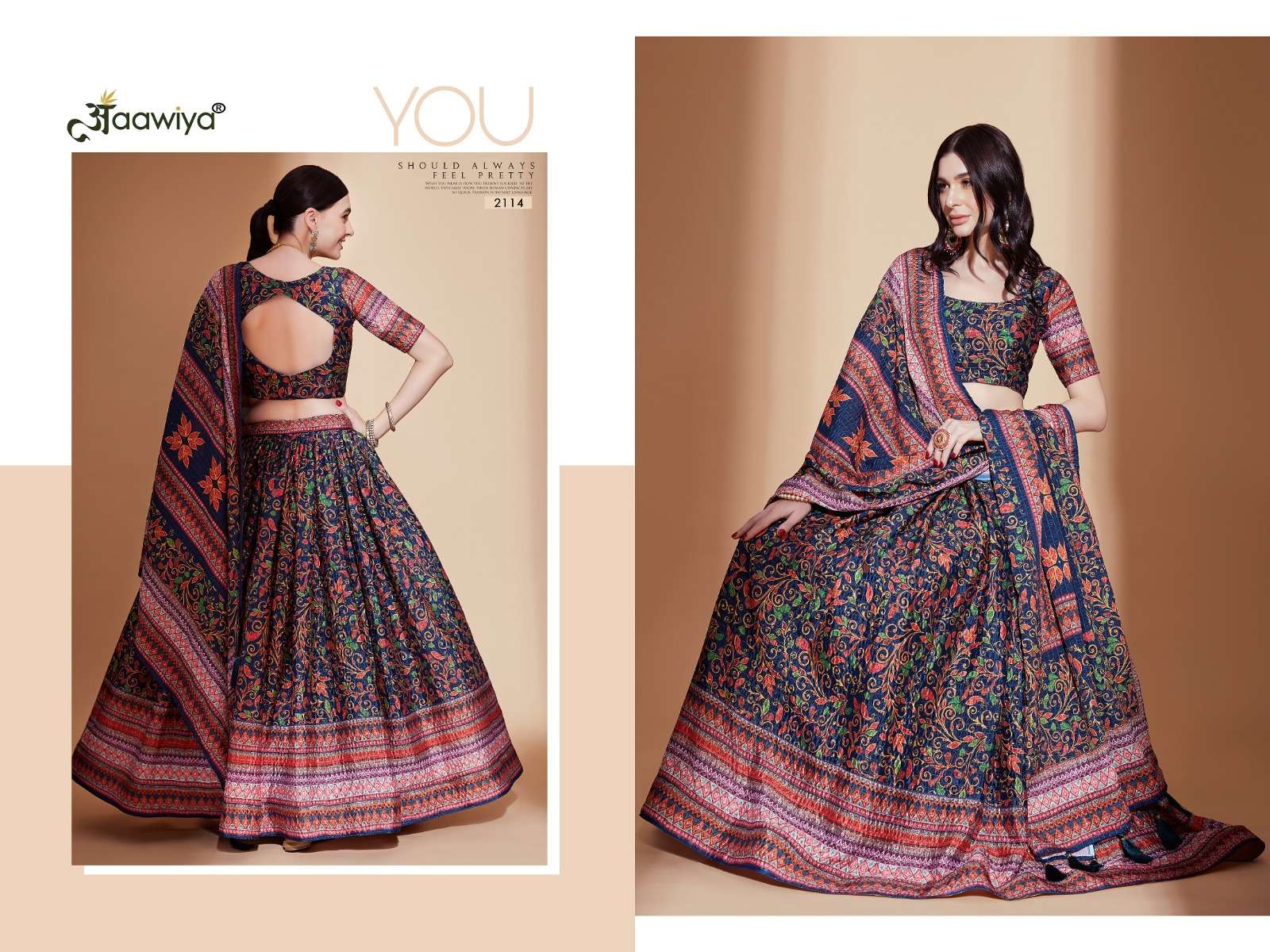 ALEENA VOL – 1 BLUE CHINON Lehenga choli Wholesale catalog