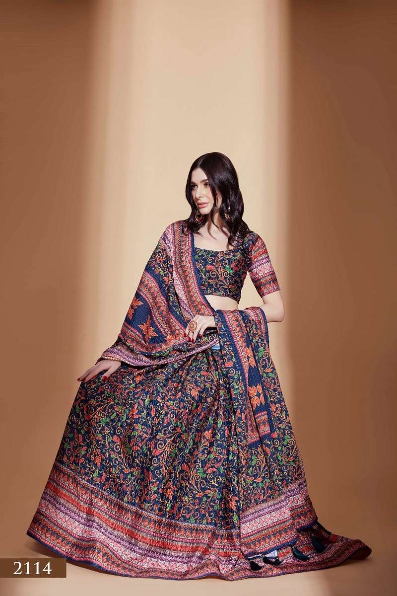 ALEENA VOL – 1 BLUE CHINON Lehenga choli Wholesale catalog