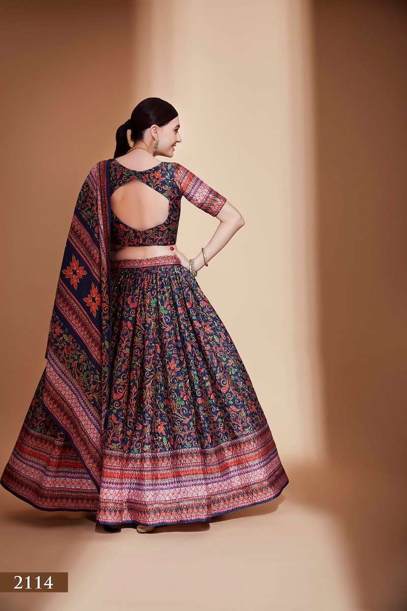 ALEENA VOL – 1 BLUE CHINON Lehenga choli Wholesale catalog