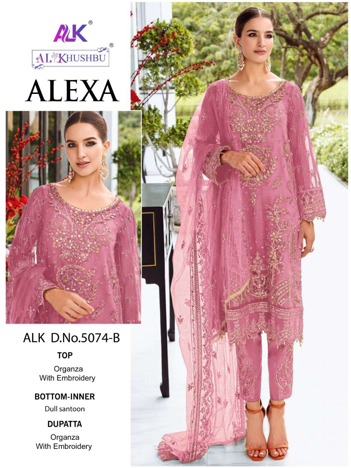 Alk Khushbu Alexa Vol 1 Organza Salwar Kameez Wholesale catalog