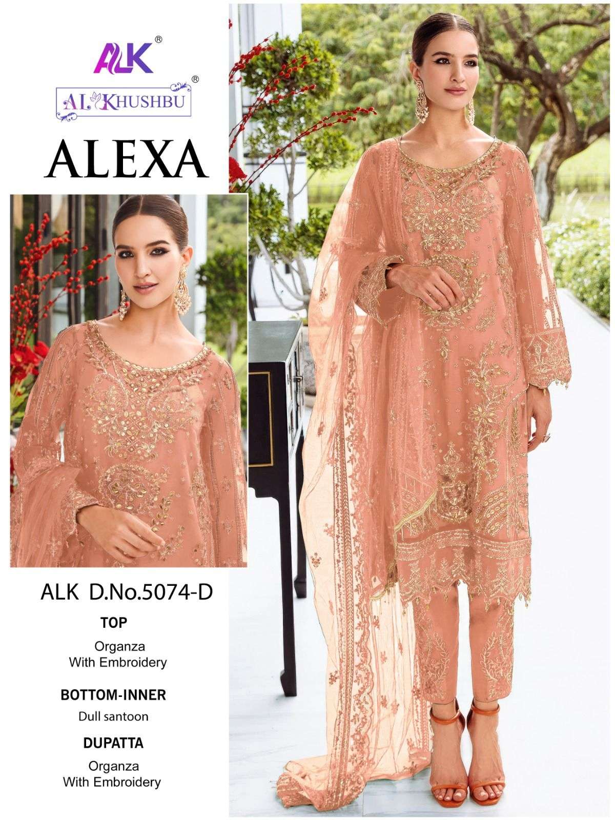 Alk Khushbu Alexa Vol 1 Organza Salwar Kameez Wholesale catalog
