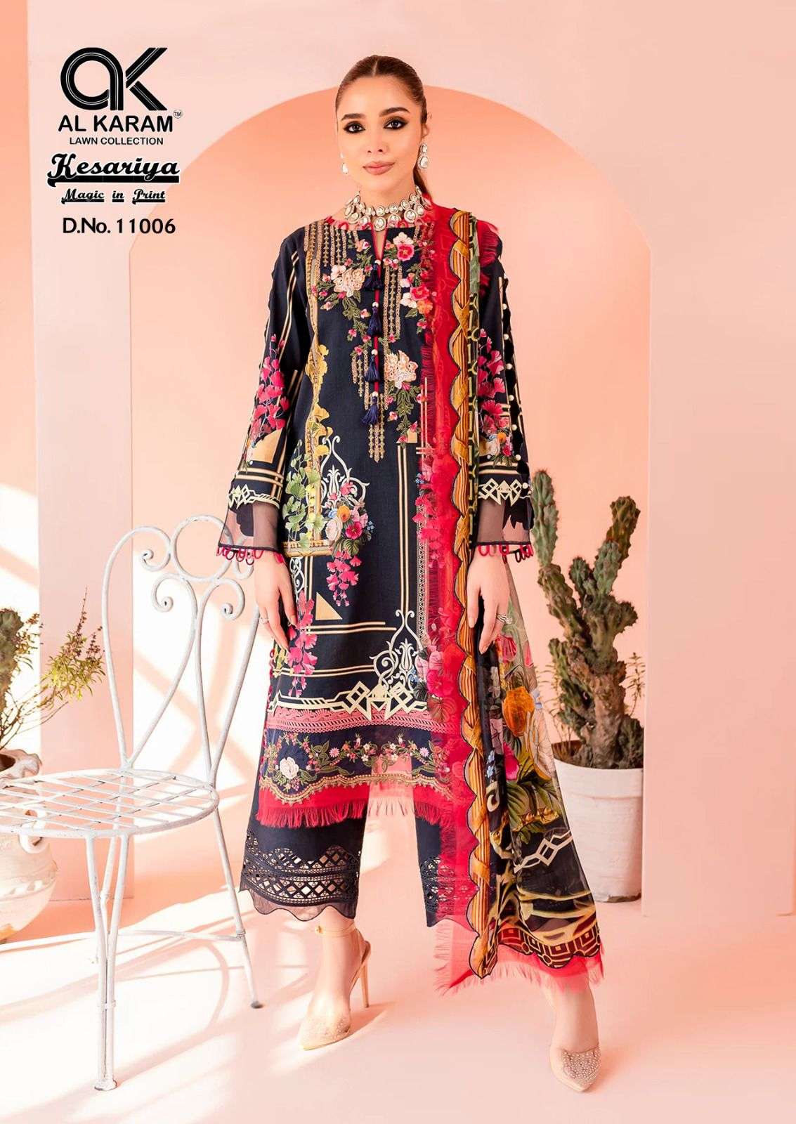 Alkaram Kesariya Vol-11- Heavy Lawn Cotton Dress Material Wholesale Catalog