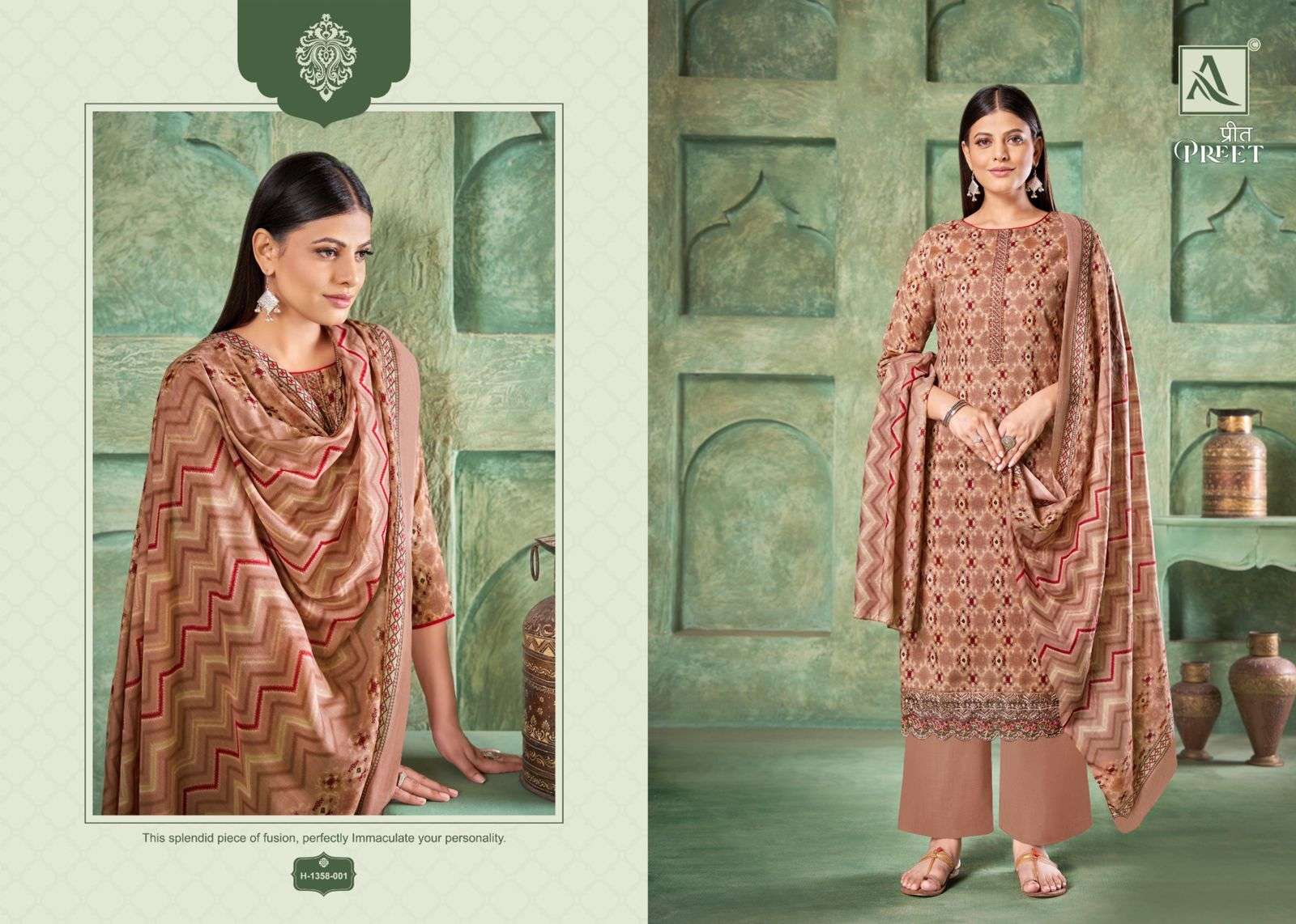 Alok Preet Cotton Floral Printed Dress Material Wholesale catalog