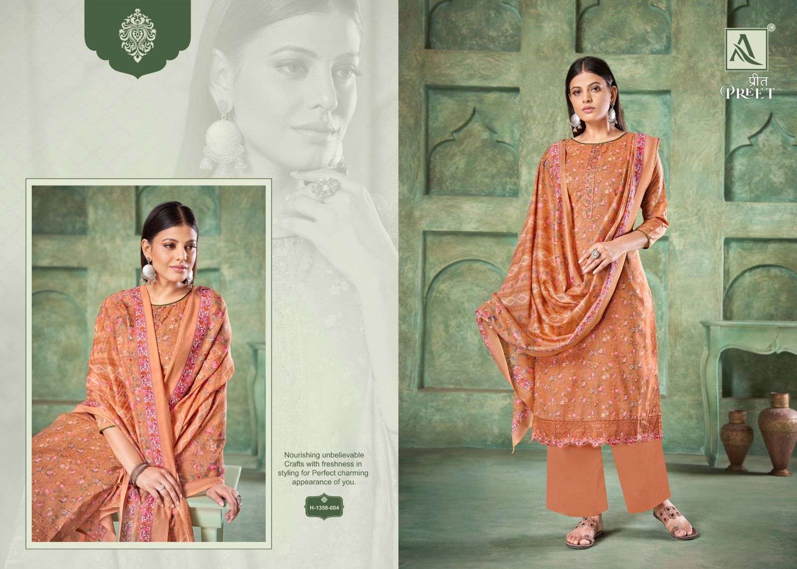 Alok Preet Cotton Floral Printed Dress Material Wholesale catalog