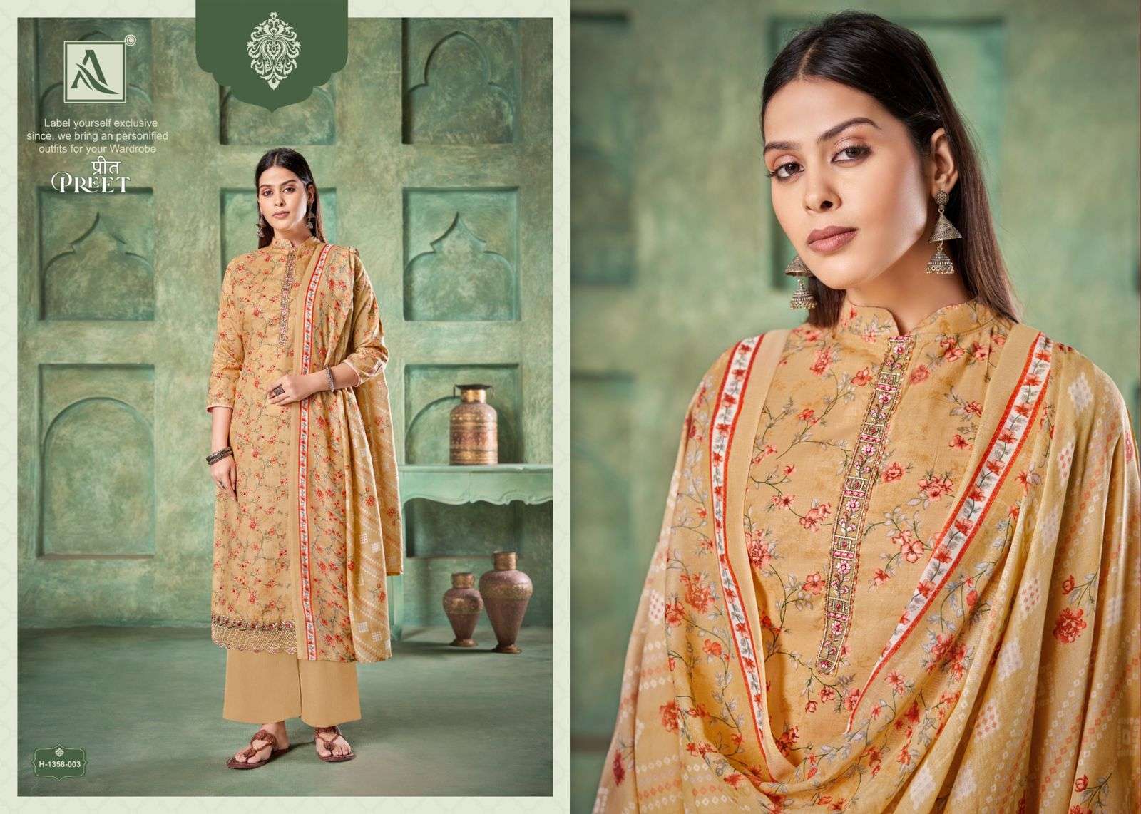Alok Preet Cotton Floral Printed Dress Material Wholesale catalog