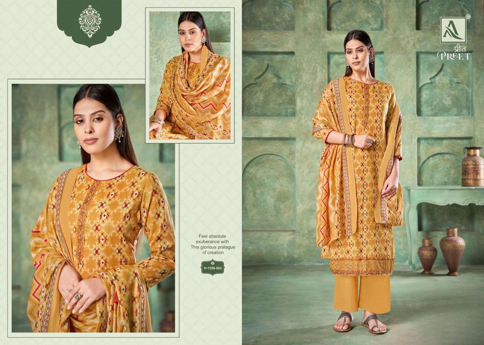 Alok Preet Cotton Floral Printed Dress Material Wholesale catalog
