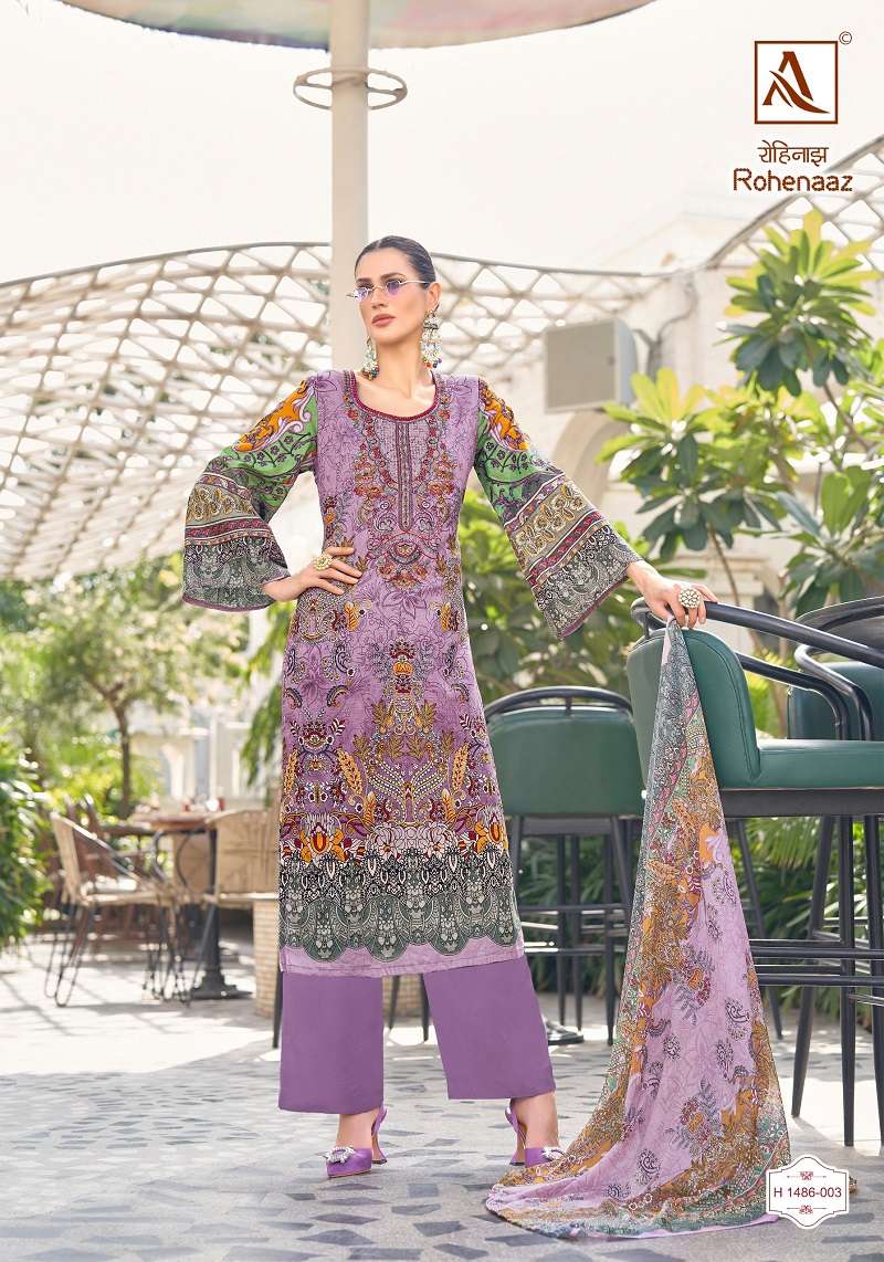 Alok Rohenaaz Cambric Cotton Designer Dress Material Wholesale catalog