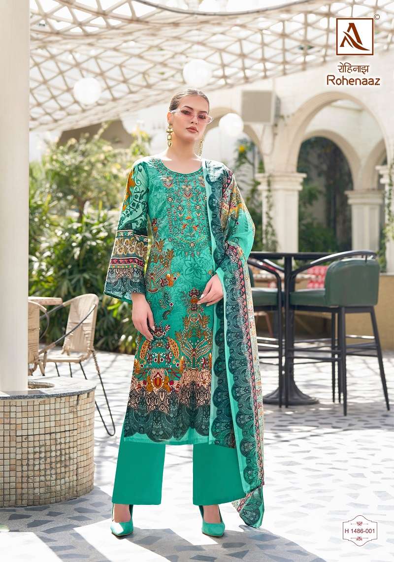 Alok Rohenaaz Cambric Cotton Designer Dress Material Wholesale catalog