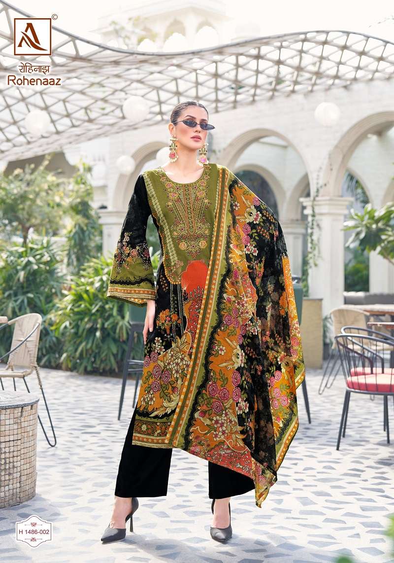 Alok Rohenaaz Cambric Cotton Designer Dress Material Wholesale catalog