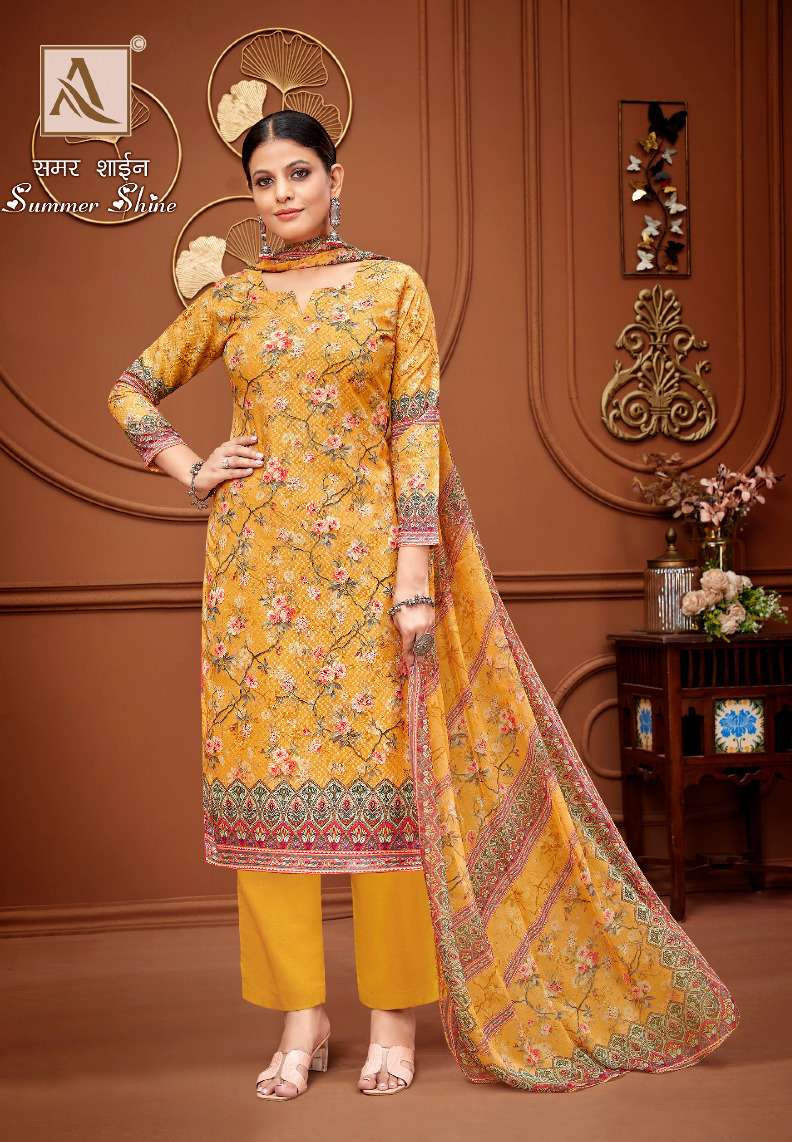 Alok Summer Shine Digital Printed Dress Material Wholesale catalog