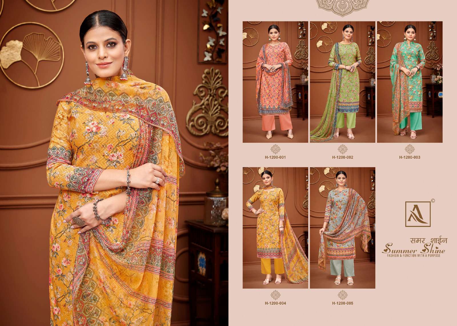 Alok Summer Shine Digital Printed Dress Material Wholesale catalog