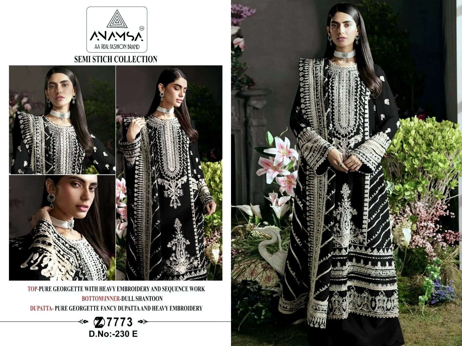 Anamsa 230 E To H Hit Colors Pakistani Suit Wholesale catalog