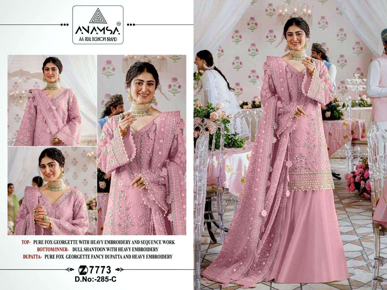 Anamsa 285 A To D Hit Design Pakistani Suit Wholesale catalog