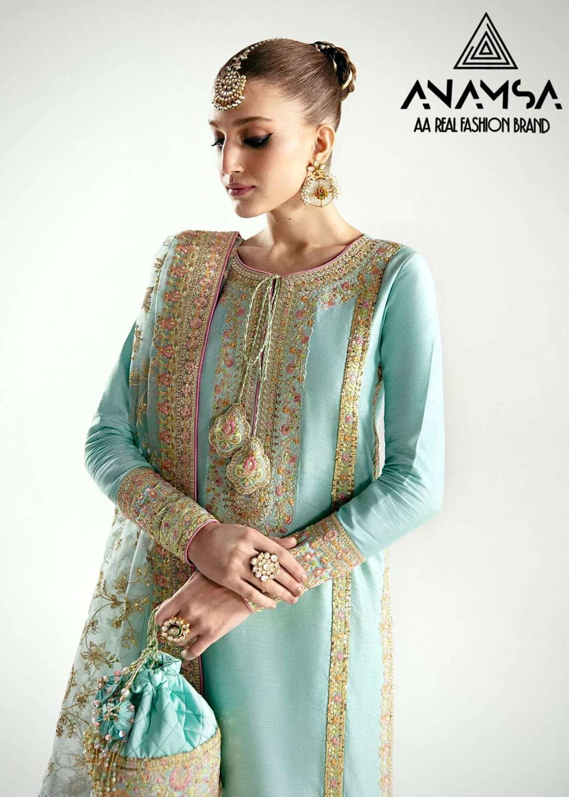 Anamsa 408 Georgette Salwar Kameez Wholesale catalog