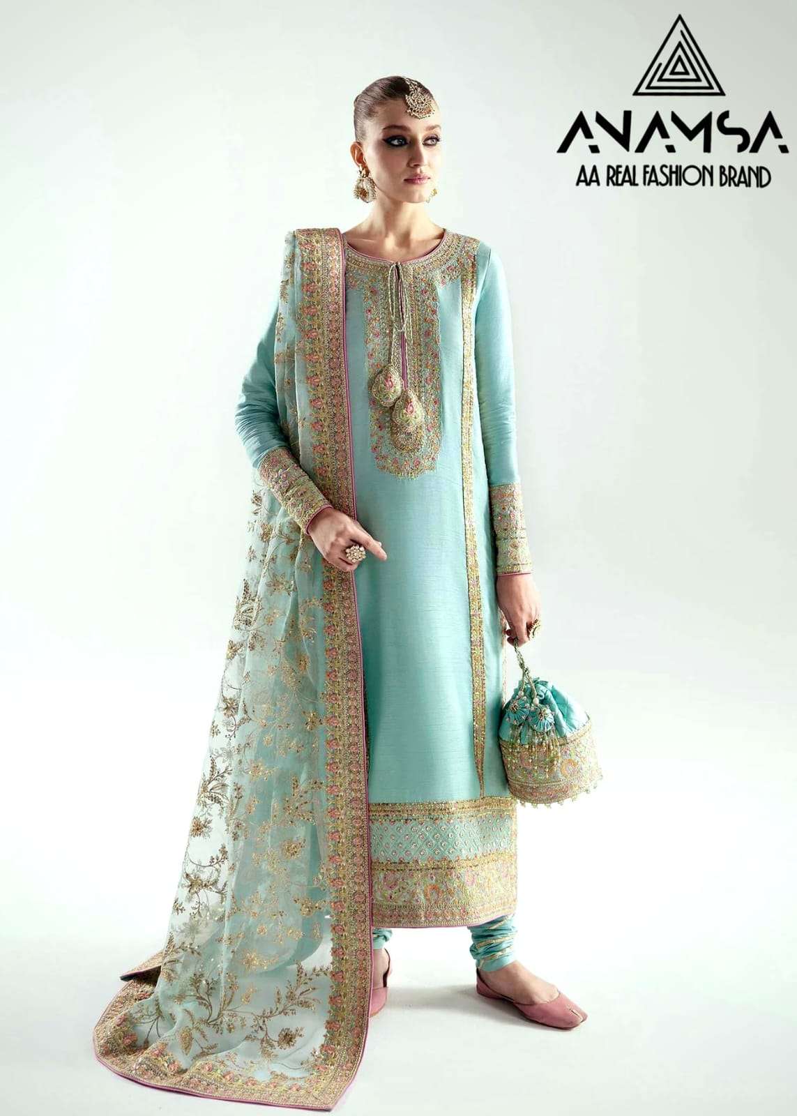 Anamsa 408 Georgette Salwar Kameez Wholesale catalog