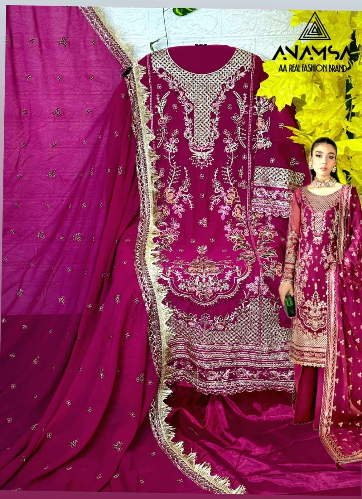 Anamsa 410 Georgette Pakistani Salwar Kameez Wholesale catalog