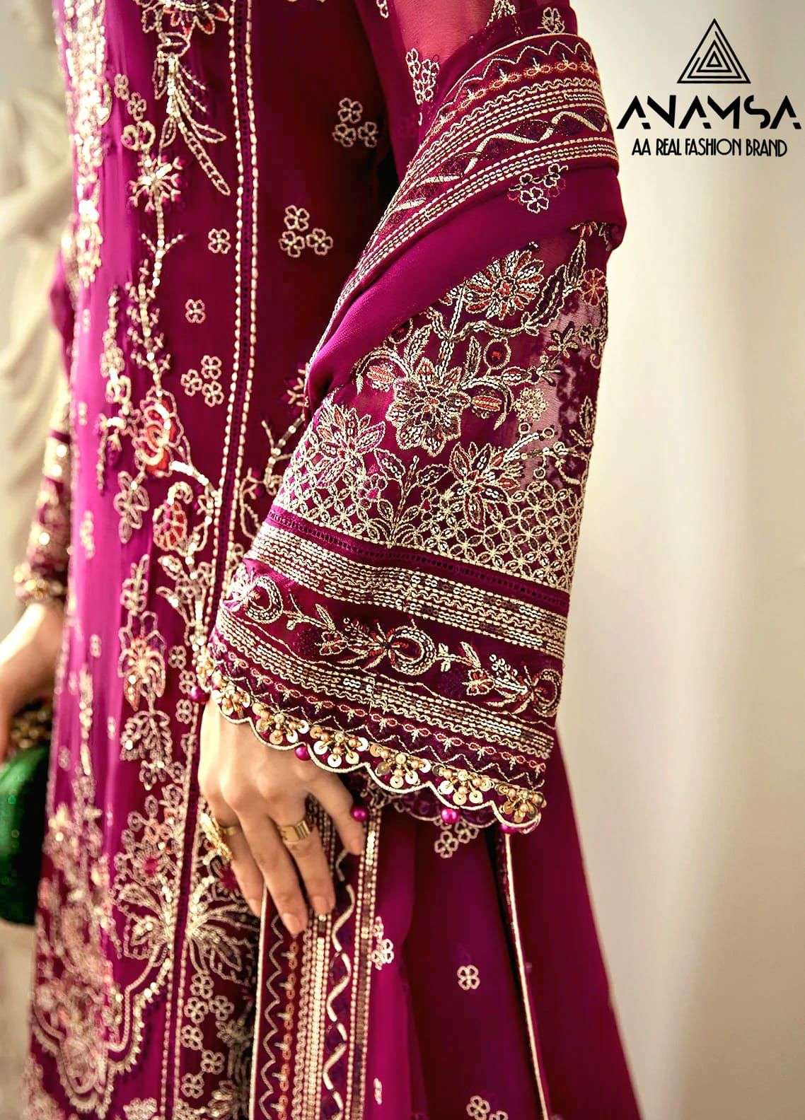 Anamsa 410 Georgette Pakistani Salwar Kameez Wholesale catalog