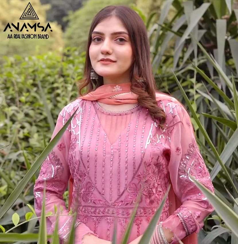 Anamsa 415 Georgette Sequence Work Salwar Suit Wholesale catalog