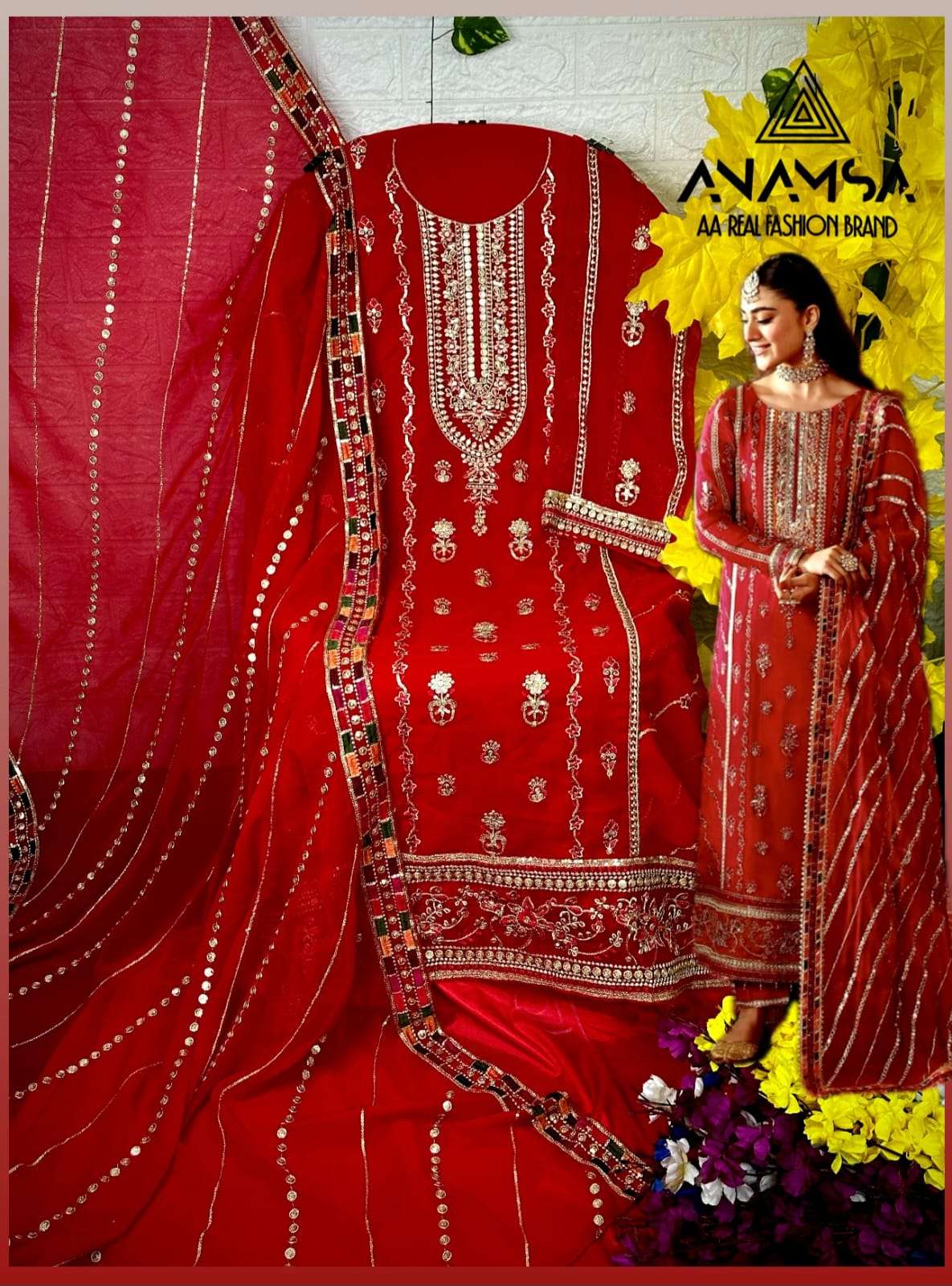 Anamsa 421 Georgette Salwar Kameez Wholesale catalog